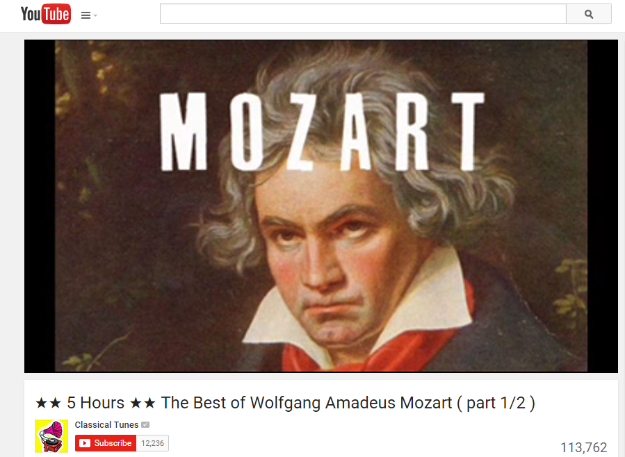 You like classical music. Моцарт the best. The best of Mozart.